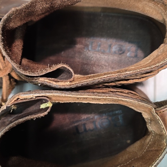 Born Women Brown Leather Ankle Boots Shoes Sz 8 - Picture 7 of 12